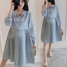 Pregnancy Women Fashion Base Dress Maternity Bress Regnant Women Clothes Wear Go Out Long Sleeved Loose Look Younger Comfort 2024 - buy cheap