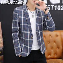 Dyb & zacq-terno masculino quatro estações, nova versão coreana, roupa masculina fina e bonita, casaco chique único 2024 - compre barato
