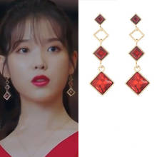 ресницы piercing man high quality IU same Lee Ji Eun Eardrop temperament For Women Earrings pendientes brincos ornament 2024 - buy cheap