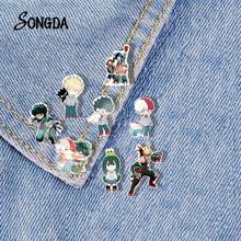 My Hero Academia Acrylic Lapel Pin Midoriya Izuku Deku Pins Button Icons on Backpack Clothes Handmade Cartoon Art Epoxy Brooches 2024 - buy cheap