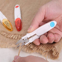 1pcs Portable  U Shape Cross Stitch Scissors DIY Lid Safety Plastic Handle Yarn Scissors Embroidery Sewing Supplies 2024 - buy cheap