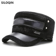 SILOQIN earmuffs hat for men winter warm army Military Hats men's Imitation mink fur flat caps adjustable dad casual brands cap 2024 - buy cheap