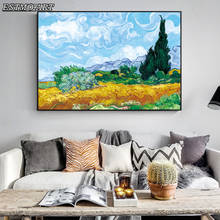 Wheatfield With Cypresses By Van Gogh Painting Replica On The Wall Impressionist Landscape Wall Art Canvas Picture Cuadros Decor 2024 - buy cheap