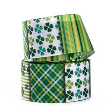 10yards different sizes Saint Patrick's Day Clover pattern printed grosgrain ribbon 2024 - buy cheap