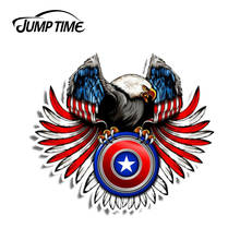 Hora de pular 13cm x 11.4cm bandeira da águia americana adesivo patriótico adesivo do carro caminhão portátil copo gráfico acessórios diy à prova d' água 2024 - compre barato