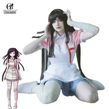 ROLECOS Anime Dangan Ronpa 2 Cosplay Costume Mikan Tsumiki Cosplay Costume Women Dress Danganronpa Shirt Skirt Apron Bandage 2024 - buy cheap