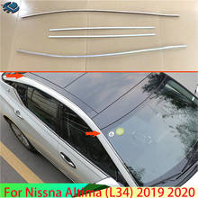 For Nissna Altima (L34) 2019 2020 Stainless steel Roof Garnish Trim Accent Molding Cover Bezel Styling Protector 2024 - buy cheap