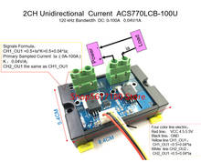 Bandwidth acs770 100u 2ch corrente unidirecional embutida 120khz largura de banda dc:0-100a 0.04v/1a 2024 - compre barato