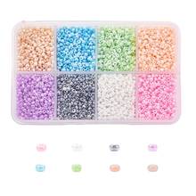 12500 unids/caja de cuentas de vidrio checo de 2mm, cuentas espaciadoras sueltas redondas, cuentas de plántulas de colores mixtos para DIY, pulsera, collar, fabricación de joyas 2024 - compra barato