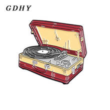 GDHY-broches de jugador de registro de maleta, broche rojo Vintage de jugador de registro de viaje, alfileres esmaltados, insignias, joyería 2024 - compra barato