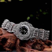 BOCAI 100% S925 Sterling Silver Bracelet Thai Silver Hand Chain Jewelry Quartz Watch Pure Argentum Watchband For Men And Women 2024 - buy cheap