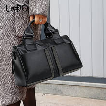 Lucdo marca de moda feminina grande sacola com um travesseiro saco de alta qualidade couro do plutônio bolsa scasual ombro mensageiro sacos 2024 - compre barato