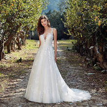 New Arrival Off Shoulder Wedding Dress Backless Princess Vestido de Novia Beading Appliques Vintage Robe de Mariee Gelinlik 2024 - buy cheap