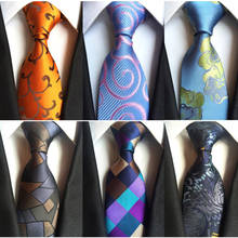 YISHLINE-Corbata clásica de seda para hombre, corbatas de cuello a cuadros de 8cm, corbatas verdes y azules, ropa Formal, traje de negocios, boda, fiesta, corbata para hombre 2024 - compra barato