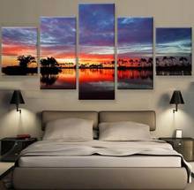 5 Piece HD Print Large Hawaii Sunset Picture Cuadros Landscape Canvas Wall Art Home Decor For Living Room Canvas Painting 2024 - buy cheap