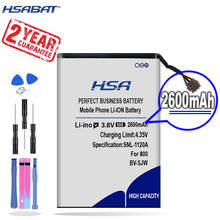 New Arrival [ HSABAT ] 2600mAh BV-5JW BV5JW BV 5JW Replacement Battery for Nokia N9 N9-00 Lumia 800 800C Lumia800 Sun Sea Ray 2024 - buy cheap