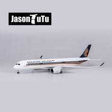 JASON TUTU 47cm Singapore Airlines Airbus A350 Airplane Model Aircraft 1/160 Scale Diecast Resin Light and Wheel Plane Gift 2024 - buy cheap