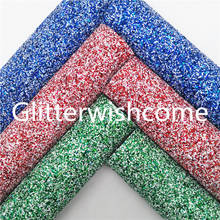 Ткань Glitterwishcome 21x29 см, Размер A4, красная, белая, зеленая и белая, Рождественская блестящая кожаная ткань, винил для бантов, GM3144A 2024 - купить недорого