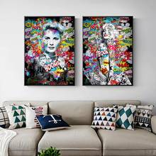 Pinturas en lienzo de retrato de Marilyn para pared, carteles e impresiones artísticos de calle moderna, Cuadros para el hogar, Arte Pop 2024 - compra barato