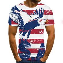 Летняя мужская повседневная модная футболка с флагом 2020, крутая и легкая мужская футболка с круглым вырезом 2024 - купить недорого