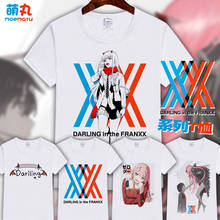 Camiseta de cosplay love in the fragxx, camiseta de verão com dois códigos 002, anime japonês, mulheres/homens, camiseta top, halloween, fantasia, cosplay 2024 - compre barato