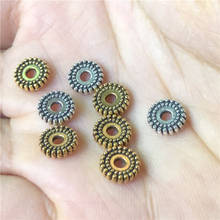 50 peças 7mm disco espaçador conector foe jóias fazendo diy pulseira colar artesanal acessórios de colar material de liga de atacado 2024 - compre barato