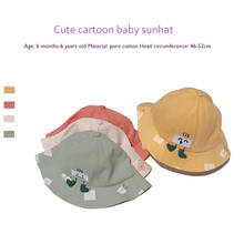 Gorro de algodón con estampado de dibujos animados para bebé, gorro de algodón para el sol, estilo informal, Panamá 2024 - compra barato