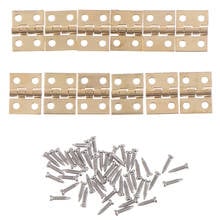 Minibisagra de Metal y tornillos para muebles de casa en miniatura, conjunto de 12 bisagras de latón para casa de muñecas, 1/12 2024 - compra barato