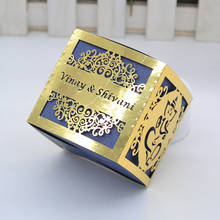 Combined square shaped ganesh laser cut indian wedding door gifts favor box 2024 - buy cheap
