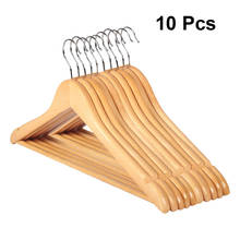 10pcs  Non-Slip Clothes Hangers Solid Wooden Hanger Shirts Sweaters Dress Hanger Drying Rack For Home Bedroom Organizer 2024 - buy cheap