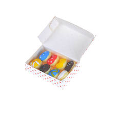 Caja en miniatura de donut de resina, regalo de donut, comida de cocina, pasteles falsos, 1/12, simulación de casa de muñecas, 1 caja 2024 - compra barato