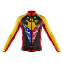 New PHILIPPINES FLAG New Long Sleeve Men Cycling Jersey Bike Wear Jersey WINTER FLEECE & THIN Cycling Clothing MTB Ropa Ciclismo 2024 - buy cheap