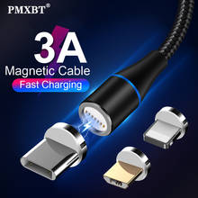Magnetic USB Cable 3A Fast Charging Micro USB Type C Cable Support Data Transmission Kable For iPhone Samsung Xiaomi Magnet Cord 2024 - buy cheap