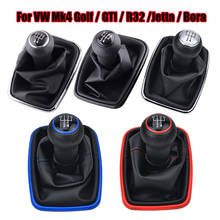 5 Speed Gear Shift Knob Lever Shifter Gaitor Boot PU Leather For Volkswagen 2003-2008 Golf 4 IV MK4 GTI R32 For VW Bora Jetta MT 2024 - buy cheap