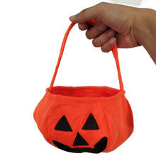 Halloween Pumpkin Bag Child Portable Pumpkin Bag Non-woven Stereo Pumpkin Fruit Bag Halloween Props 2024 - buy cheap