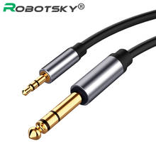 Robotsky Jack 3.5 Audio Cable 6.5mm Male to 3.5 Male Audio Adapter for Car Headphone Xiaomi redmi Extension Cable 3.5 Converter 2024 - buy cheap