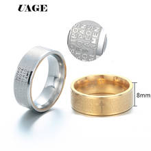UAGE ashion 316L Stainless Steel rings for men and women Bible Lord's Prayer Cross Rings Punk Fashion Men Gift Jewelry Rings 2024 - buy cheap