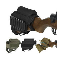 Adjustable Outdoor Tactical Butt Stock Rifle Cheek Rest Pouch Bullet Holder Nylon Riser Pad Ammo Cartridges Bag Army Green Brown 2024 - buy cheap