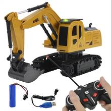 Remote Control Construction Vehicle Excavator Crane Toy 4-Channal Telecontrol Engineering Vehicle RC Toys Gifts For Kids 2024 - buy cheap