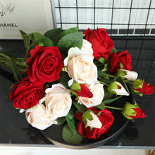 1 pçs casamento rosa flores artificiais diy falso festa de flores decoração de casa decoração de casamento dia dos namorados flor artificial 2024 - compre barato