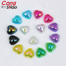 Cong Shao 100PCS 8mm Heart Shape AB Color Acrylic Rhinestone Stone Flatback DIY For Costume Jewelry Nail Art Decoration ZZ446 2024 - buy cheap