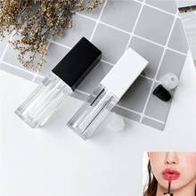 1 pc quadrado maquiagem líquido vazio batom lábio gloss tubos transparente recipiente de embalagem cosmética 2 cor 2024 - compre barato