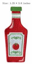Parche bordado de salsa de tomate, 1,25 "de ancho/pequeño/ropa/artesanía 2024 - compra barato