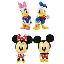 10-12cm 2pcs/set Mickey Minnie Mouse Donald Duck Daisy PVC Action Figure Model Toy Doll Birthday Gift for Children 2024 - buy cheap