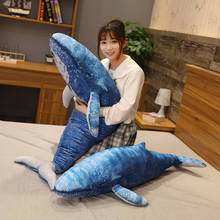 Dropshipping  55/70cm Lovely Blue Whale Plush Toys Cute Animals Big Shark Doll Soft Stuffed Toy Fish Children Girls Xmas Gift 2024 - buy cheap