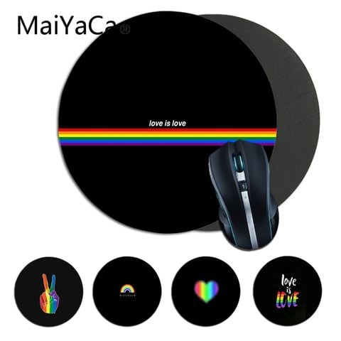 Maiyaca Gay Lesbian Lgbt Rainbow Pride1 Diy Design Game Round Mousepad Gaming Mouse Pad Rug For Laptop Notebook Gamer Desk Pad Buy Cheap In An Online Store With Delivery Price Comparison