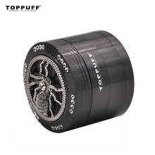 TOPPUFF Diamond Spider Style  Grinder 50MM 4 Piece With Pollen Catcher Durable Zinc Alloy Spice Heavy Duty Herb Miller 2024 - buy cheap