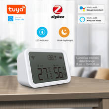 NEO Tuya Smart Zigbee Indoor Temperature And Humidity Sensor Alarm System Devices LCD Smart Hygrometer Work With Zigbee Hub 2024 - buy cheap