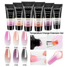 MIZHSE Thermal Poly Extension Nail Gel Polish 30ml Temperature Change Acrylic Poly Nail Gel Hybrid Varnish Polish For Manicure 2024 - buy cheap