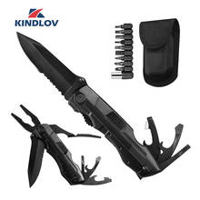 KINDLOV Pliers EDC Folding Knife Multitool Screwdriver Bit Wire Stripper Set Portable Outdoor Survival Bottle Opener Hand Tools 2024 - buy cheap